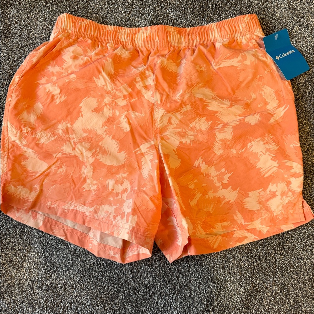 Columbia Orange Patterned Shorts